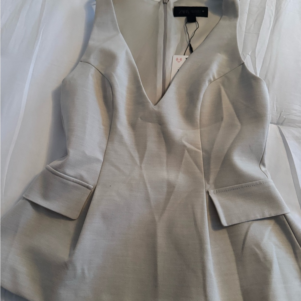 Zara Strapless Gray Dress